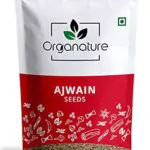 Organature Organic Fresh Whole Ajwain Seeds USDA Certified | Carom Seeds | Ajamo | Bishop's Weed Pack of - (400 Grams)