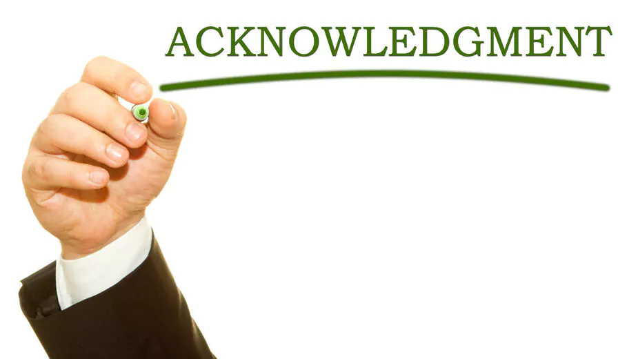 how to write acknowledgment for project