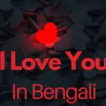 how to say i love you in bengali