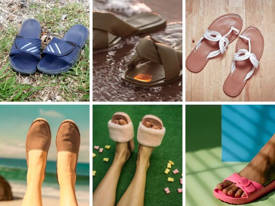 different types of sandals