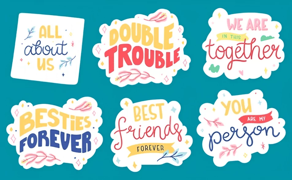 set of cute quotes about friends and friendship