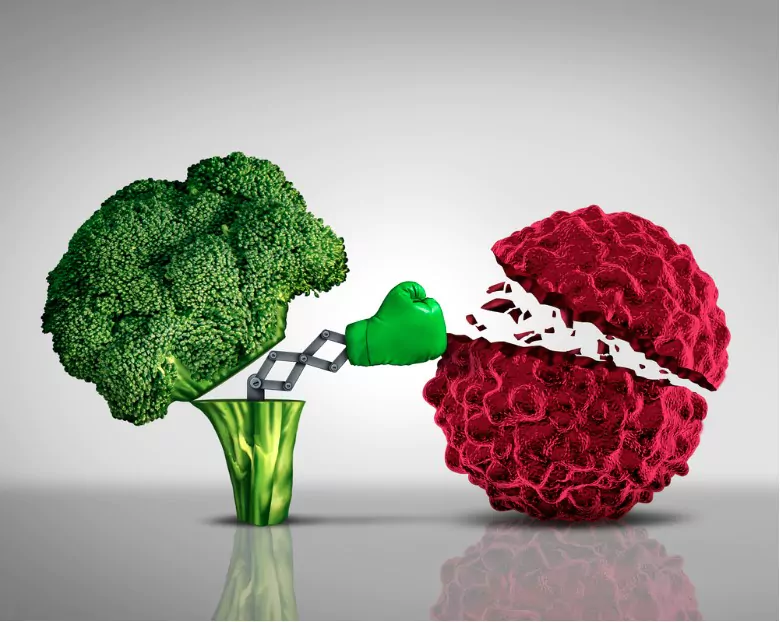 broccoli as cancer fighting foods nutrition concept