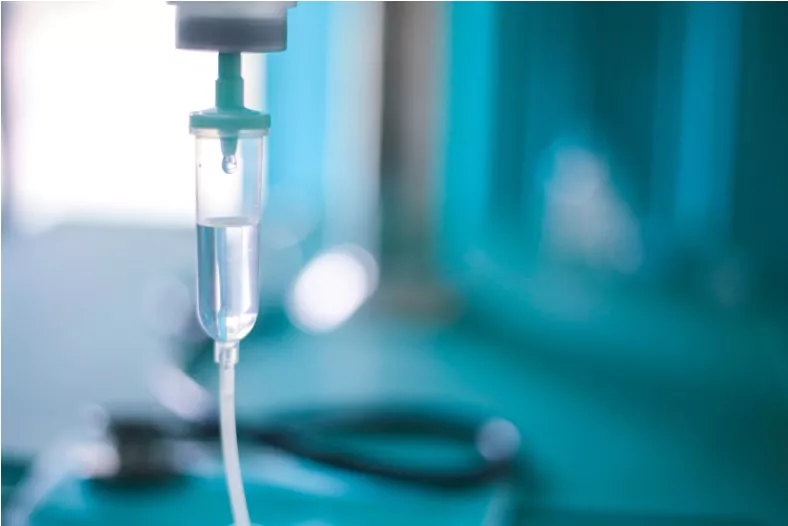 vitamin iv fluid intravenous drop saline drip hospital room medical concept treatment