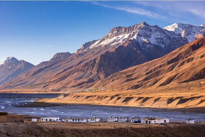 panoramic landscape of spiti valley