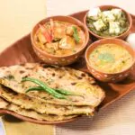 Indian paratha on a plate