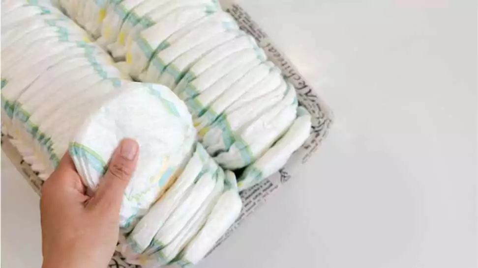 stack of baby disposable diaper liners