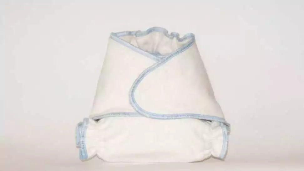 fabric cotton natural diapers on a white background