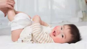 asian baby smiling