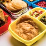variety or multiple option or combination of healthy food for school going children