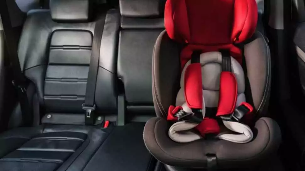 empty safety seat for baby or child in a car