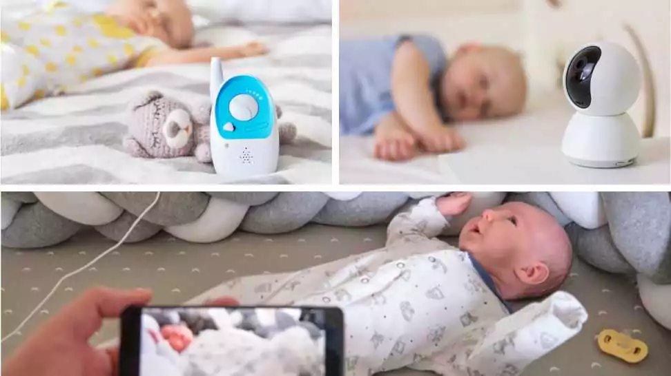 different baby monitors audio, video, and smart monitors