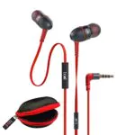boAt Bassheads 225 Wired in Ear Earphone with Mic(Red, Carry Case)